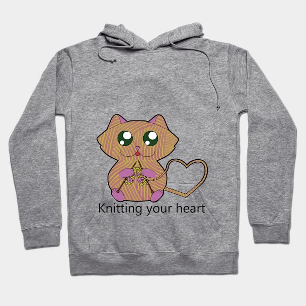 Knitting your heart Hoodie by Lisartpalafox